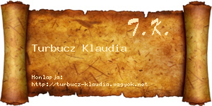 Turbucz Klaudia névjegykártya